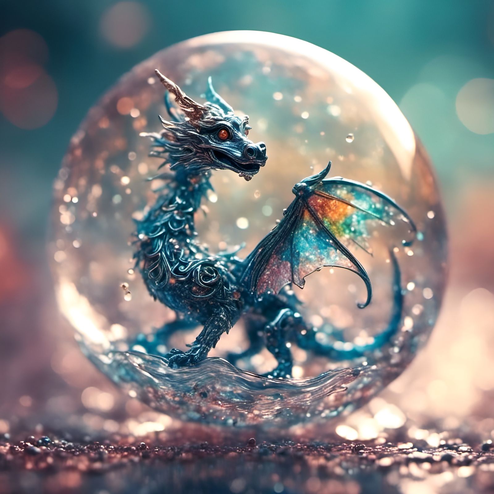 Dragon in Water Drop: Miniature Utopia