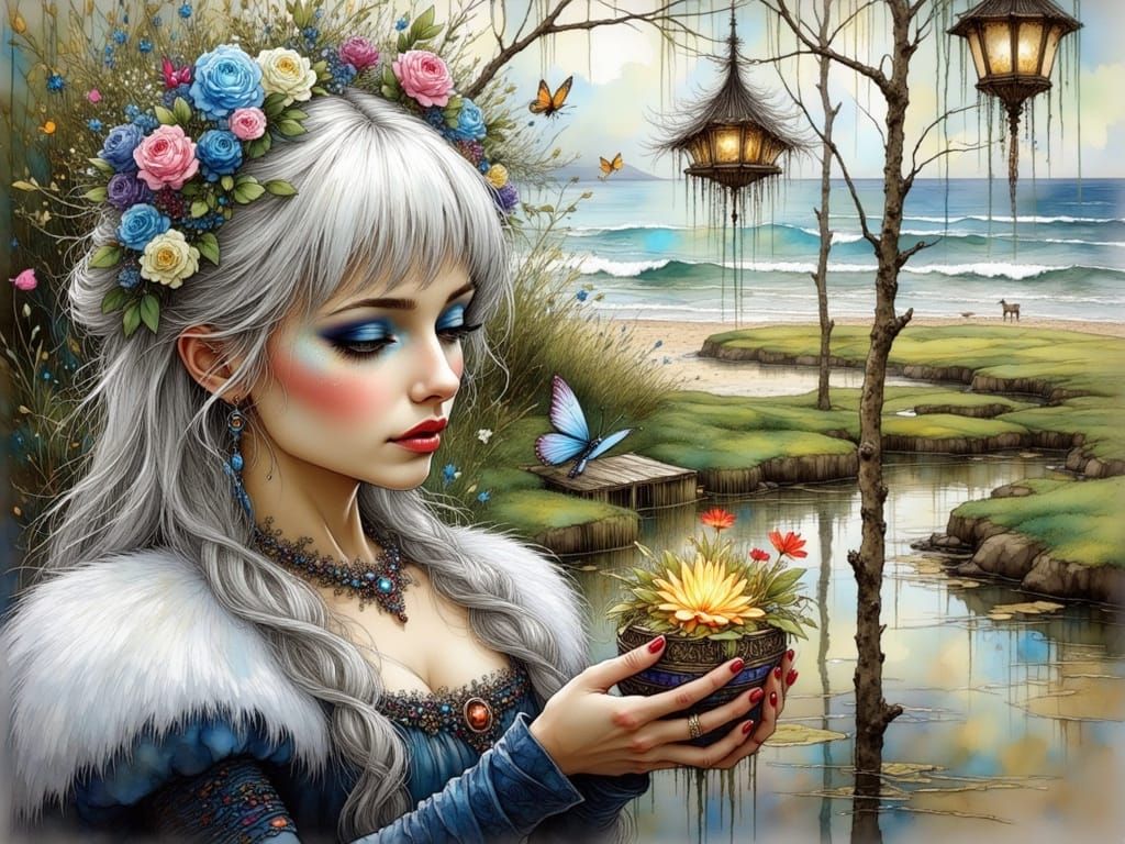 Ethereal Fairy Queen with Luminescent Runes