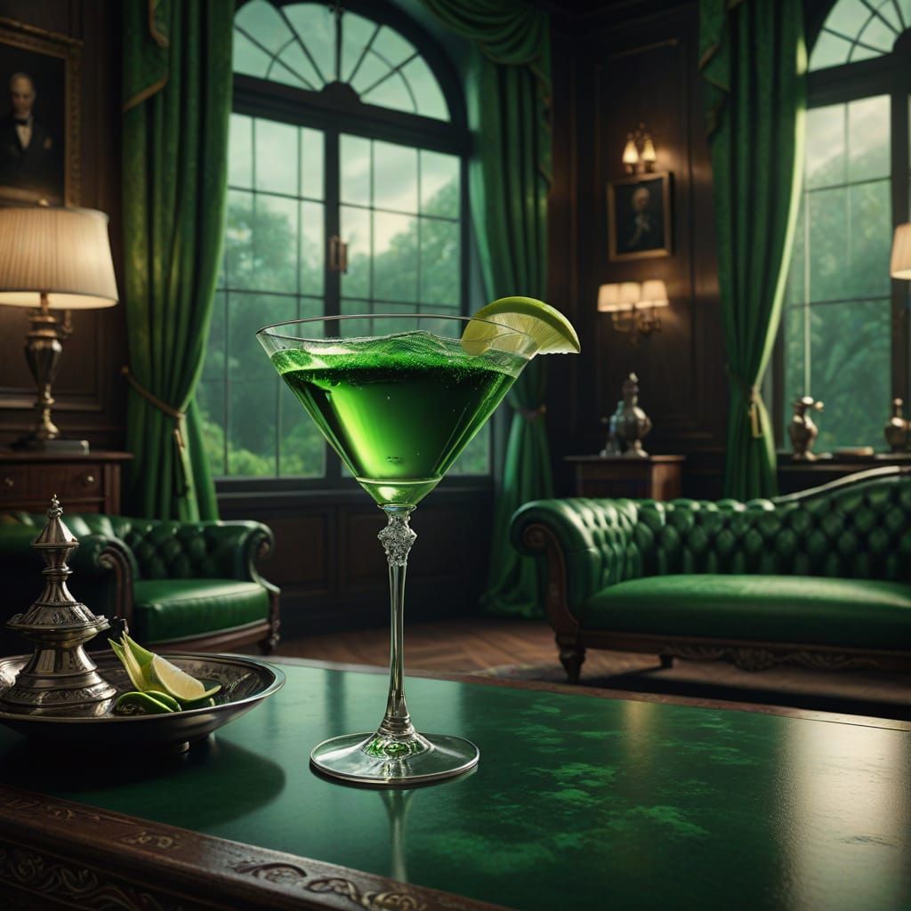 Slytherin Prince Absinthe Cocktail Photography
