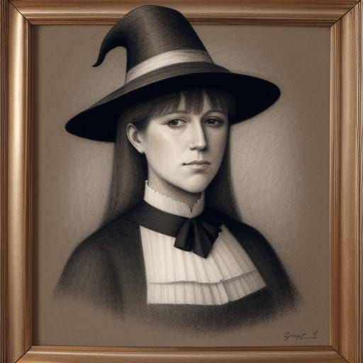 Witch's Study in Monochromatic Conté
