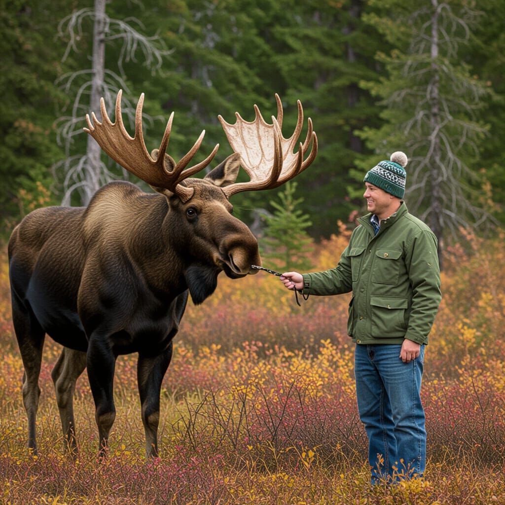 Friendly Moose Appears Unexpectedly