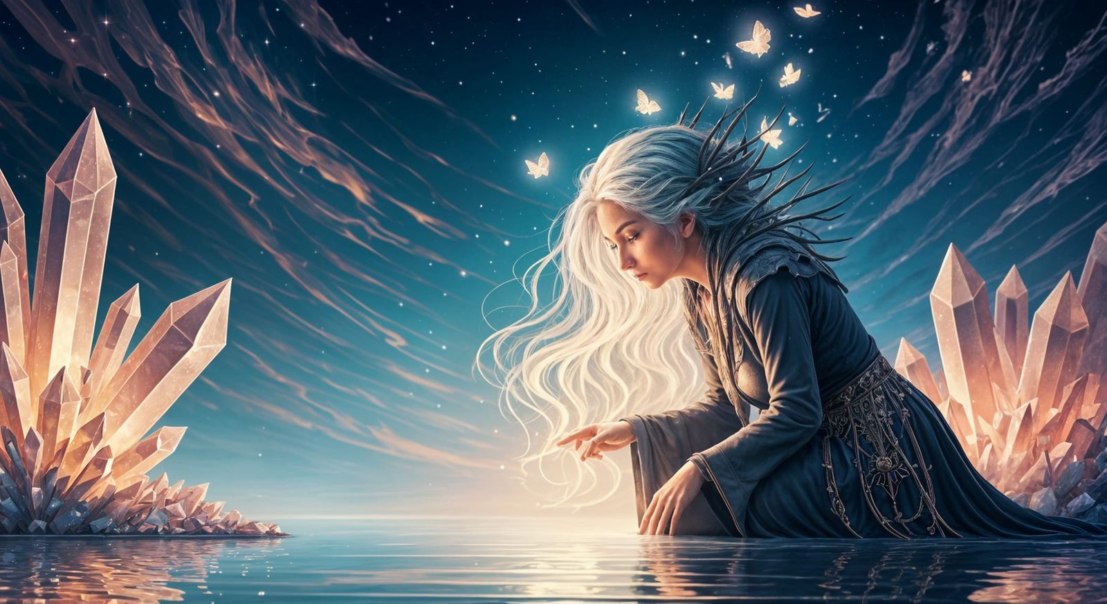 Mystical Witch Radiant in Lunar Aura