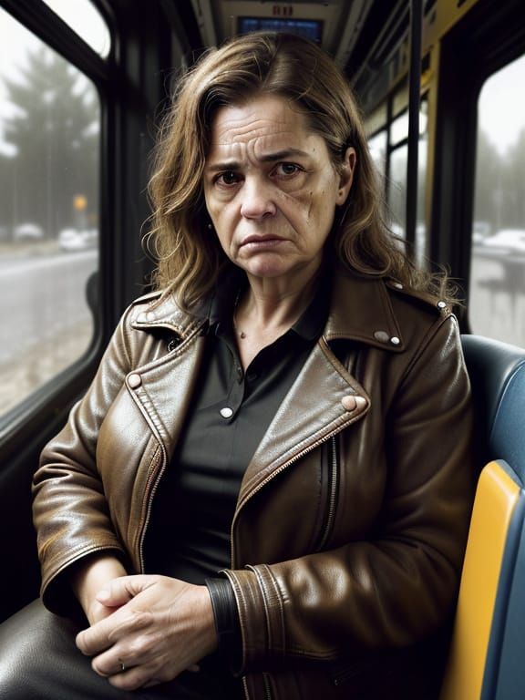 Portrait of the Surly Woman Bus Driver
