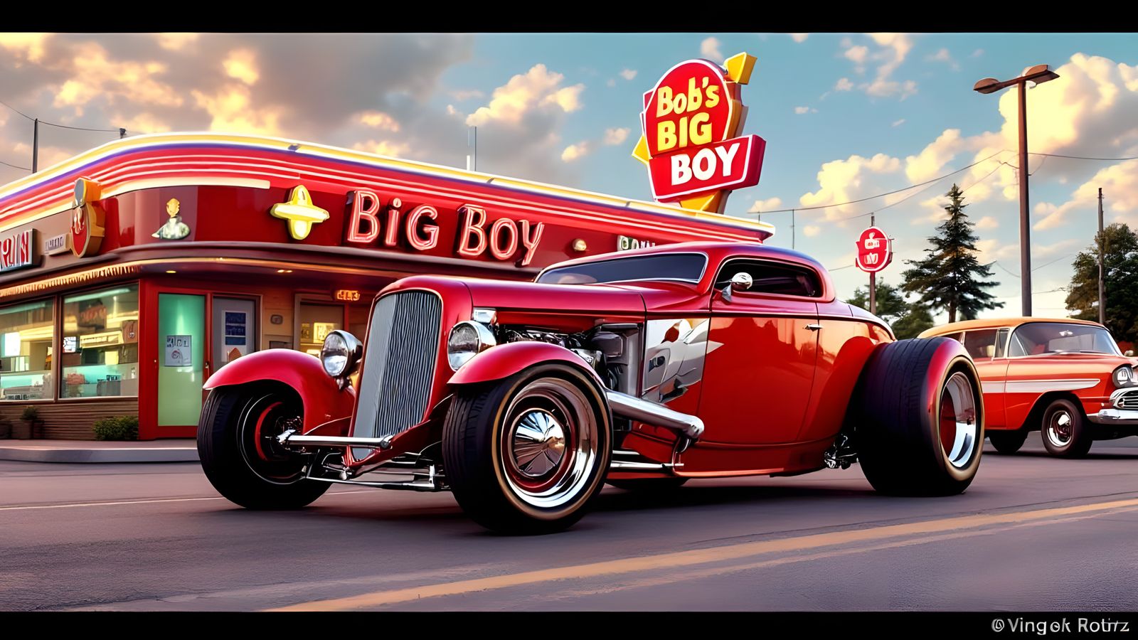 Ed Roth's Beatnik Bandit at Bob's Big Boy