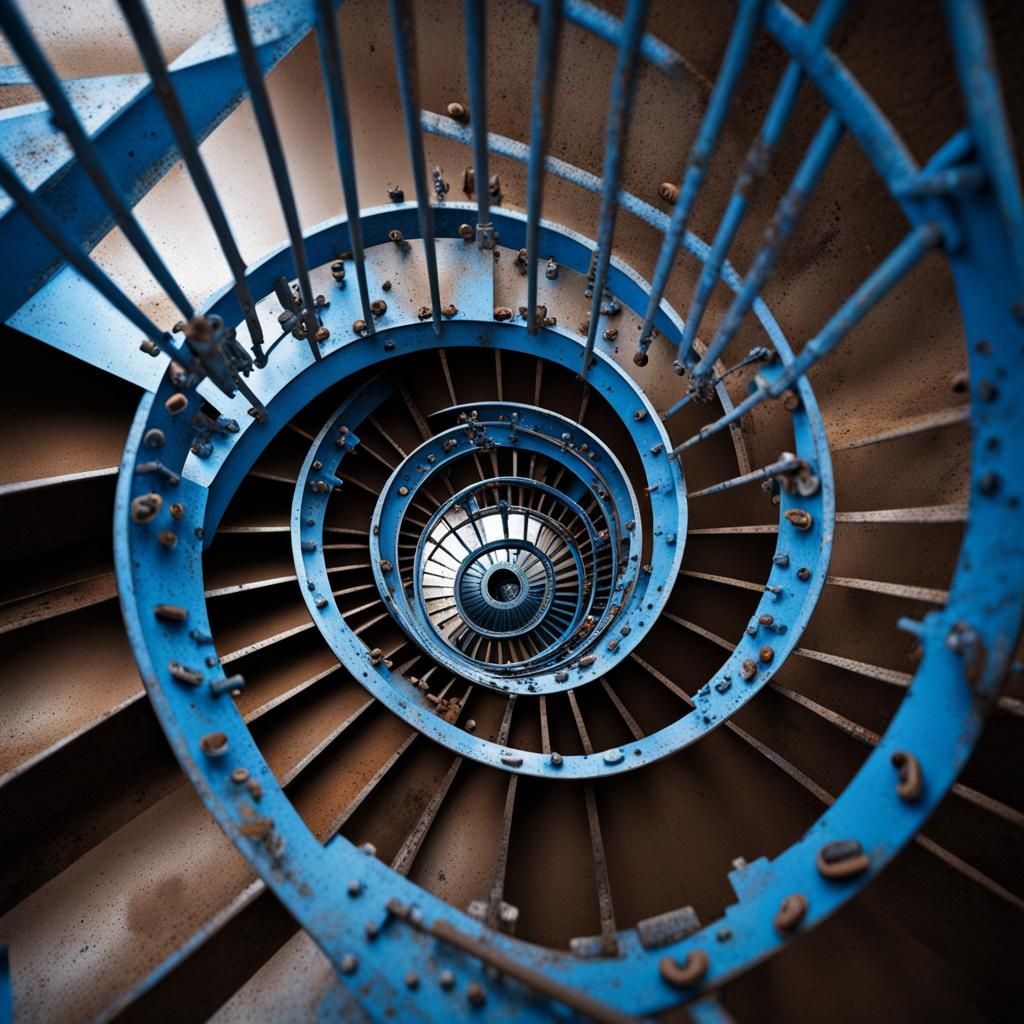 Endless Spiral Stairwell in Heart Aperture