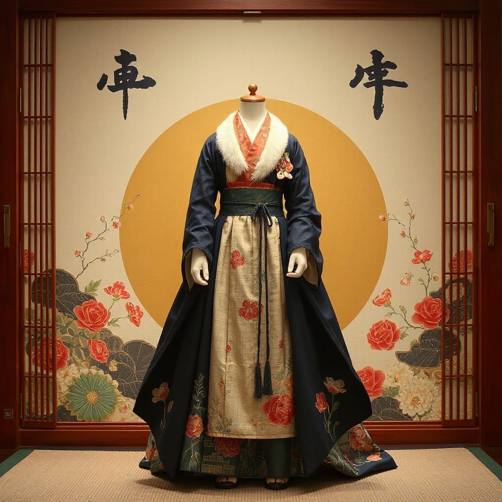 Elegant Kimono Design Inspired by Japanese Art