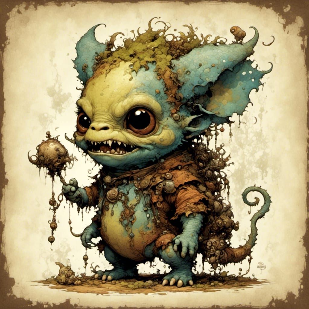 Cute Baby Monster Illustration
