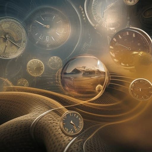 Hyperrealistic Wormhole with Clocks in 16K