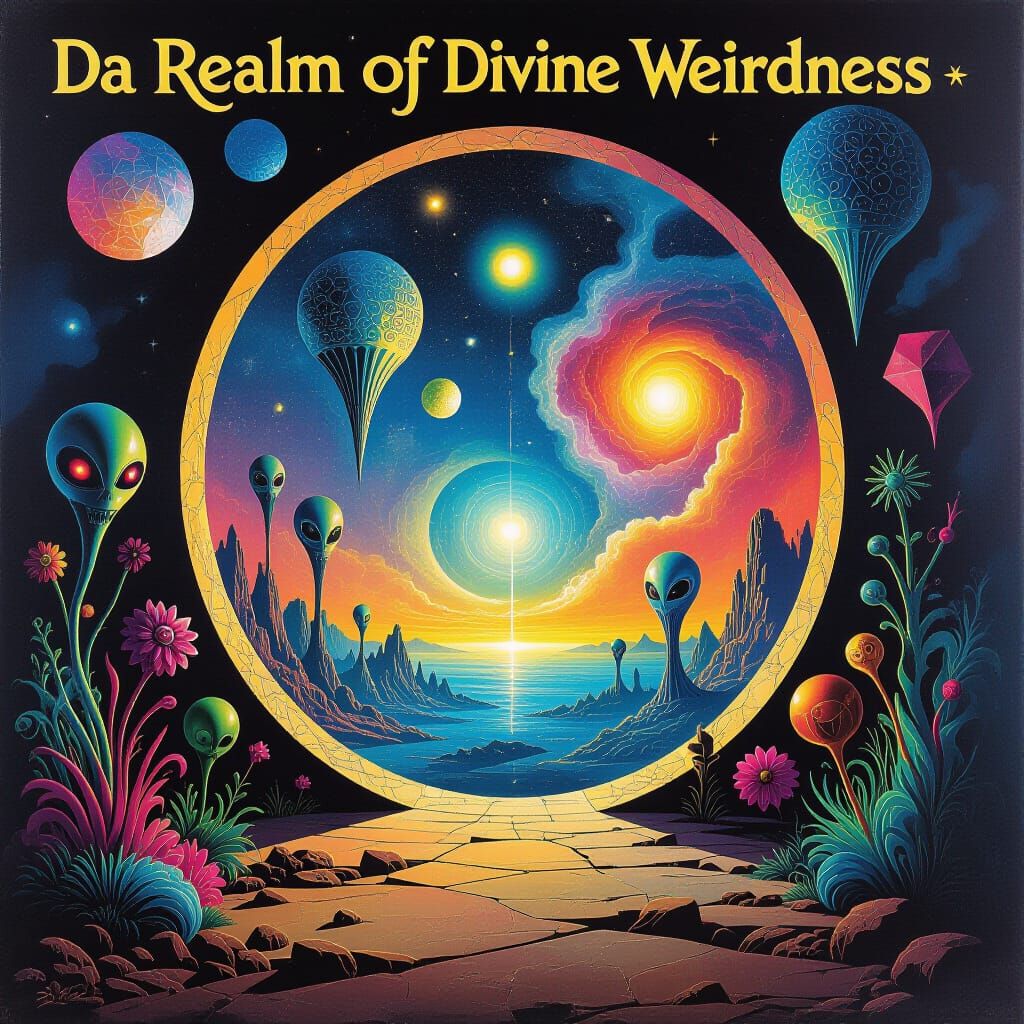 Otherworldly Dimension Portal with Alien Life