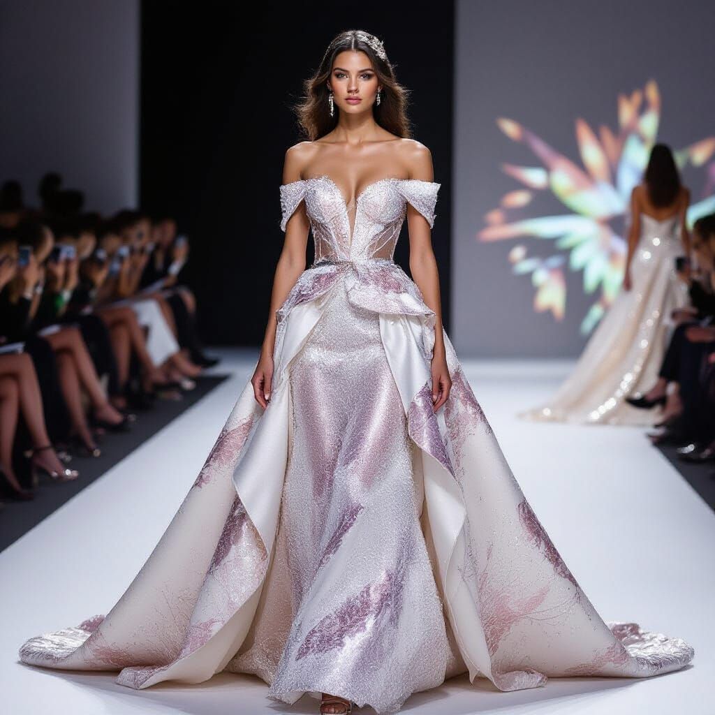 Futuristic Rose Gold Wedding Dress Masterpiece