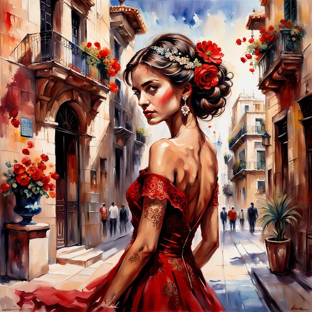 Spanish woman,