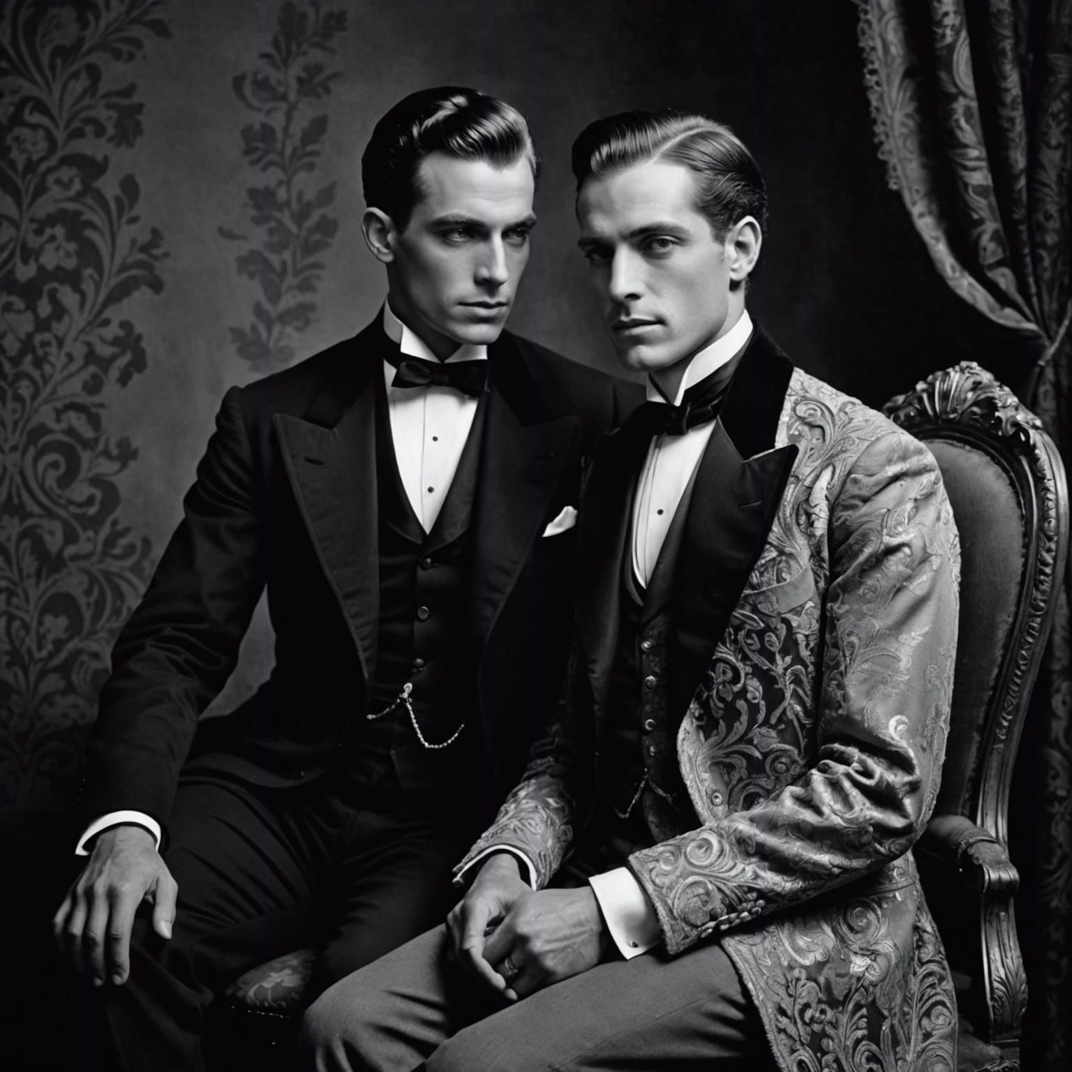 Victorian Photograph of Gay Couple in Love