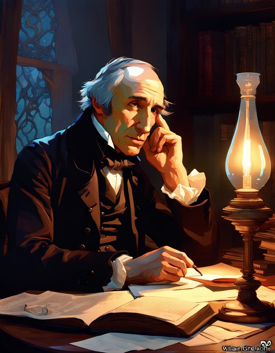 Wordsworth Meeting: Hyperdetailed Concept Art Portrait