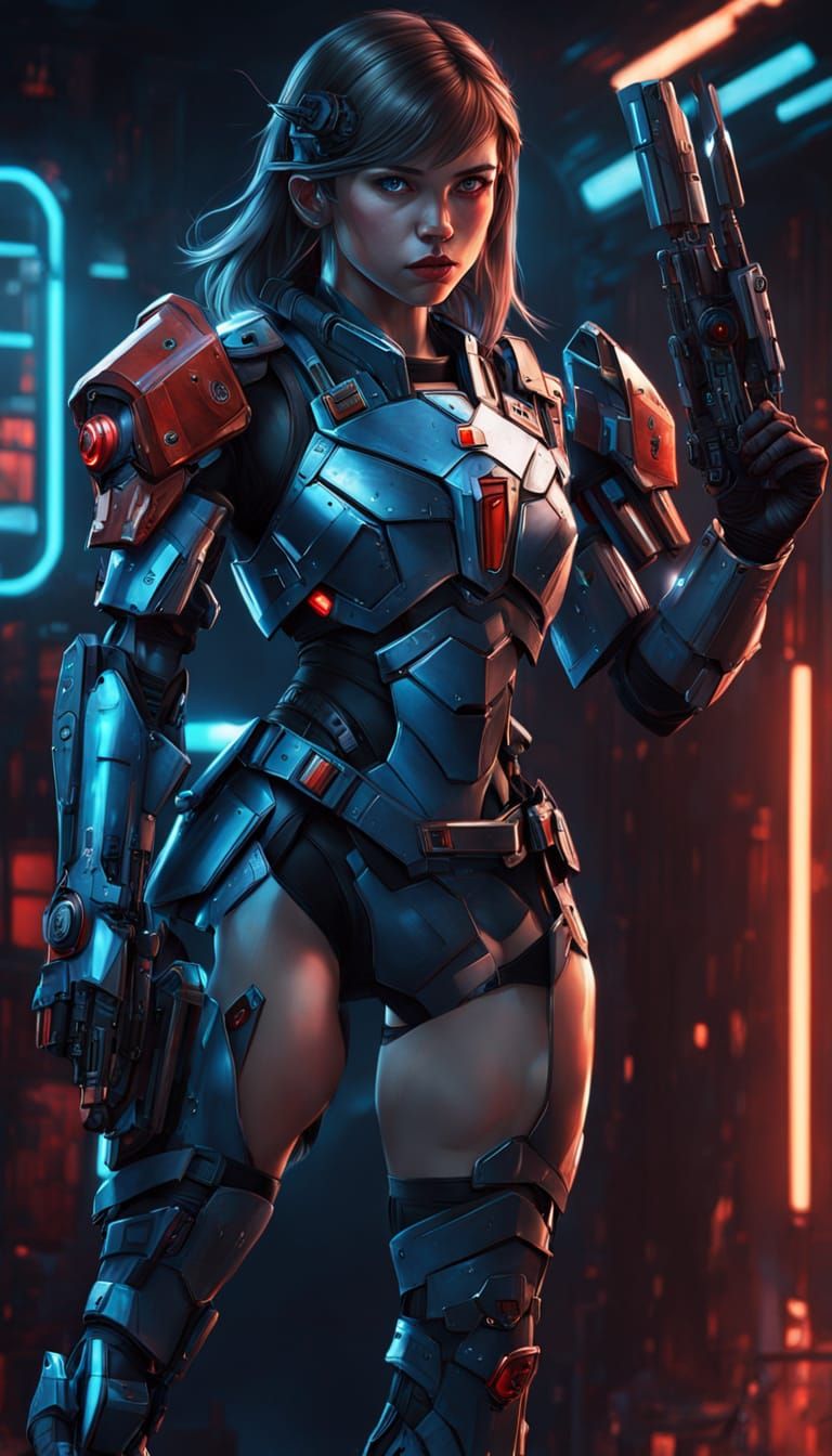 Nintendo Switch Girl in Manga-Style Sci-Fi