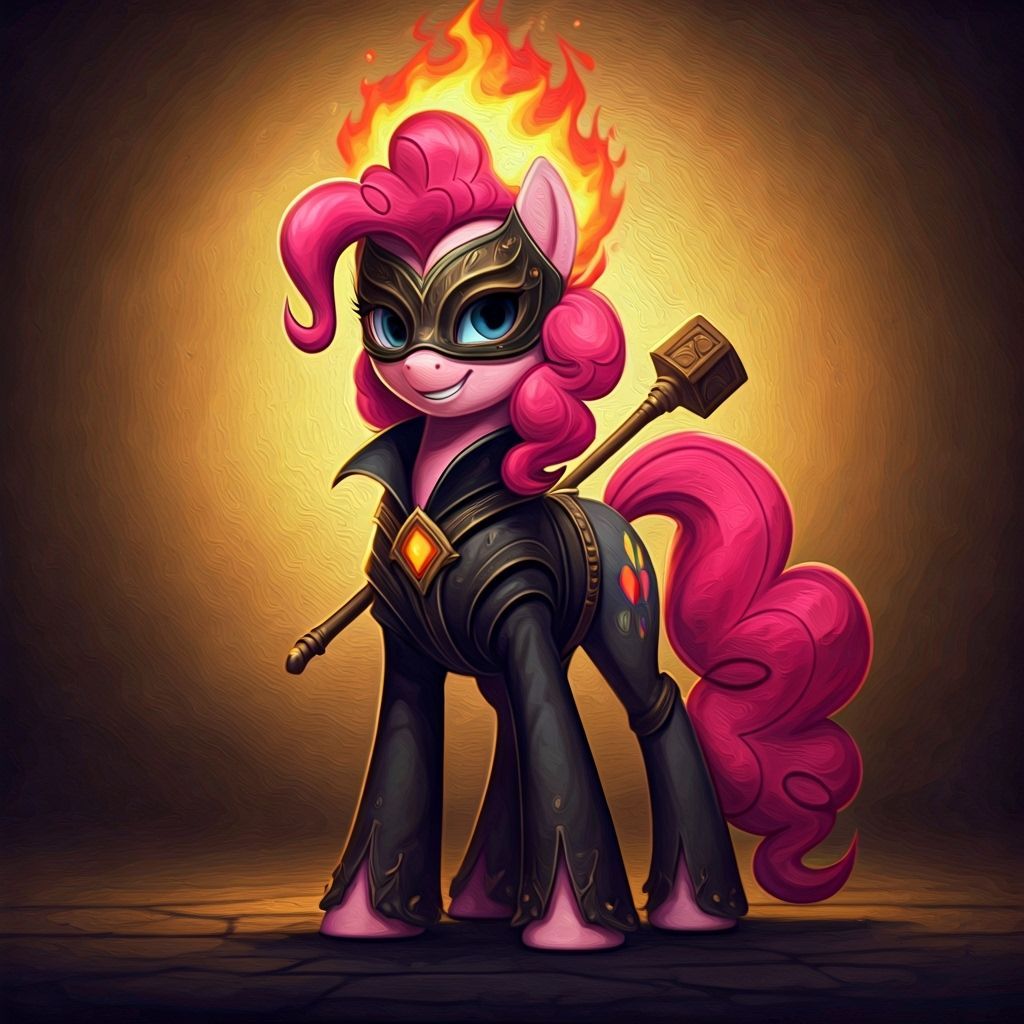 Pinkie Pie as Dark Fire Mage Jester