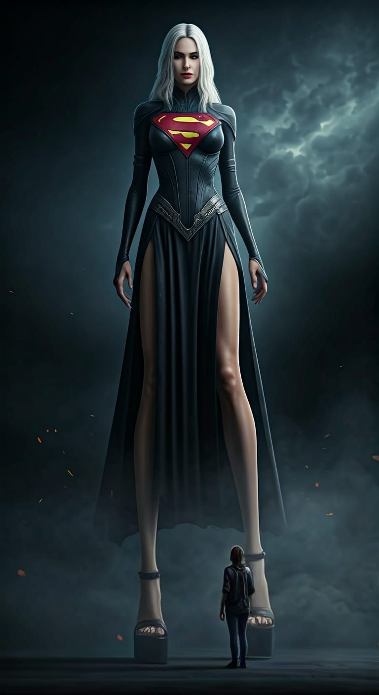 Hyper Tall Villainess Flying with Companions