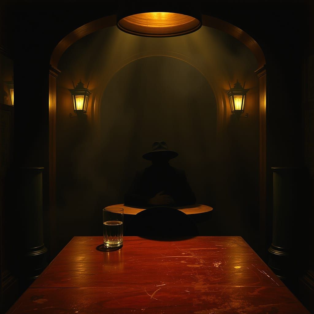 Film Noir Speakeasy in Baroque Style