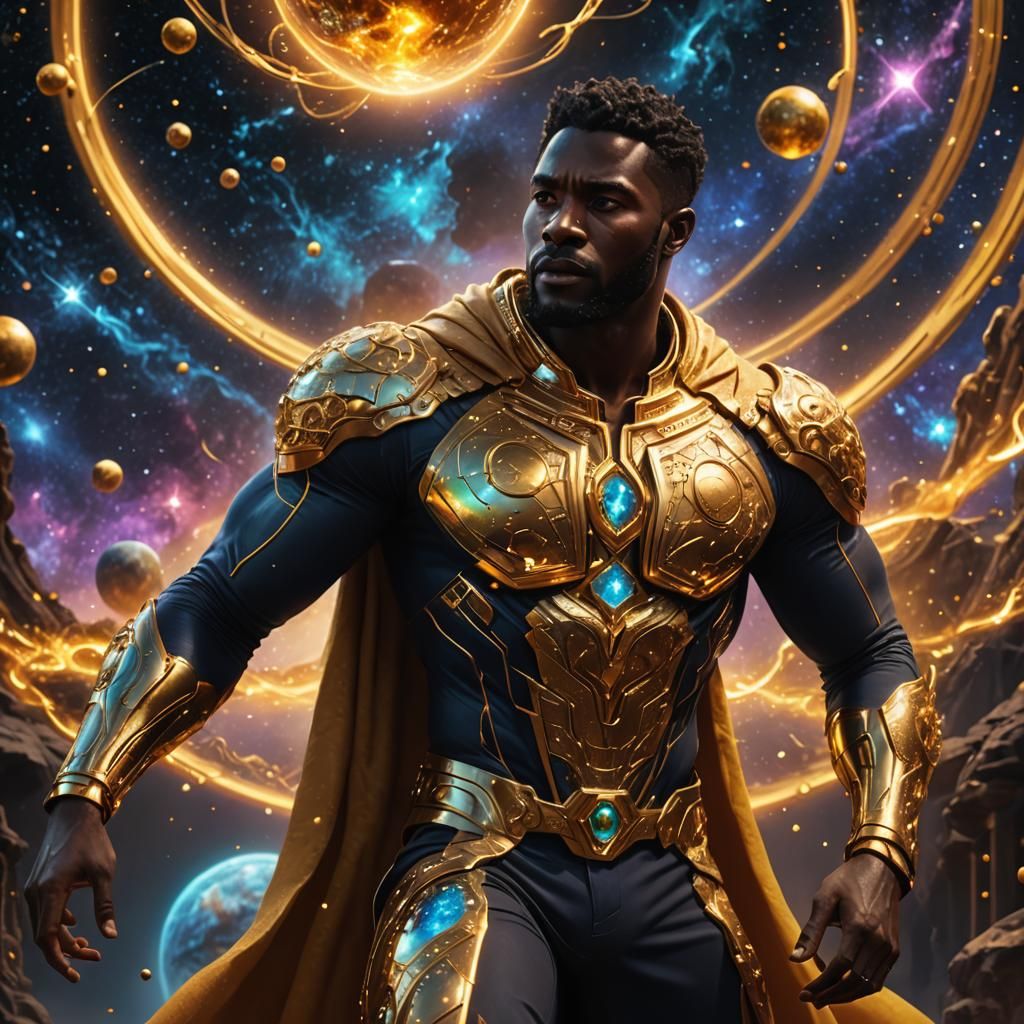 Holographic Astral Man Living a Golden Life