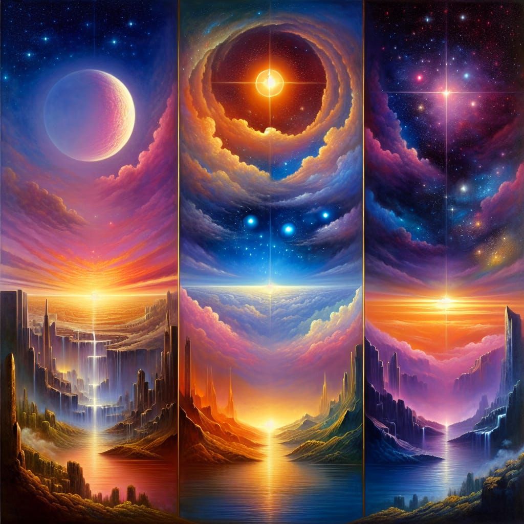 Advanced Civilization Under Timeless Rule: A Triptych