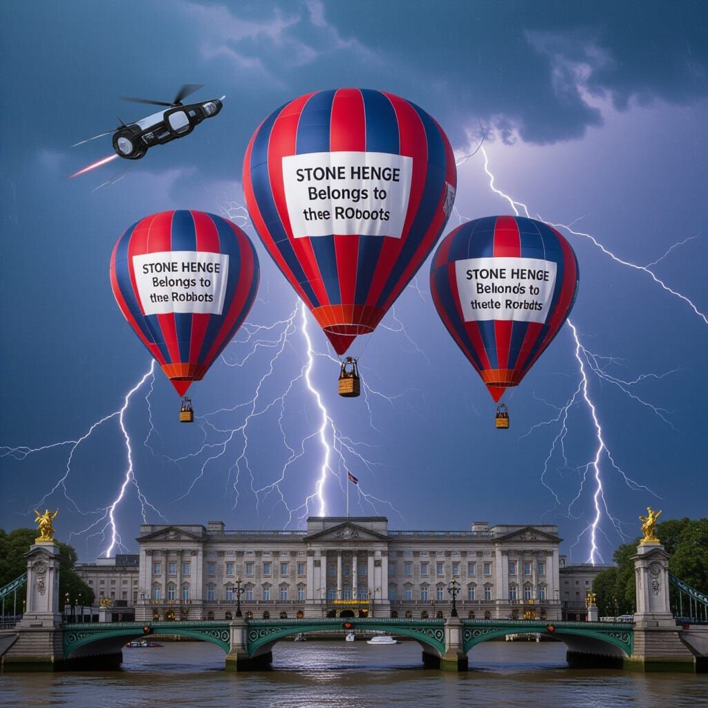 Robots Claim Stonehenge Over Buckingham Palace