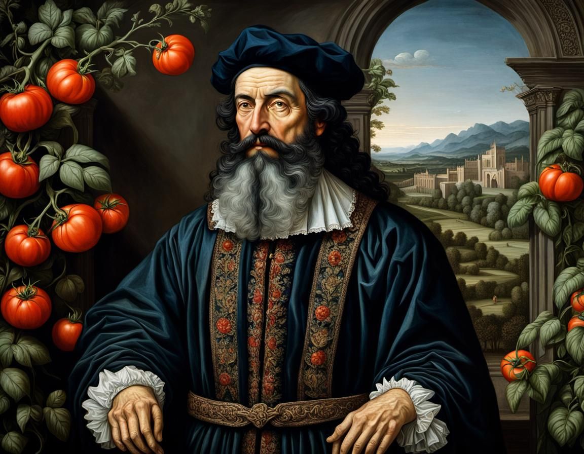 Reconstruction of a portrait of Pietro Andrea Mattioli