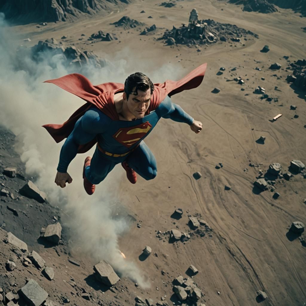 Cinematic Superman Still: Live-Action and Dramatic