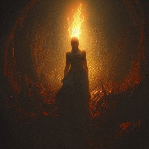 Fiery Rebirth in Doré and Rutkowski Style