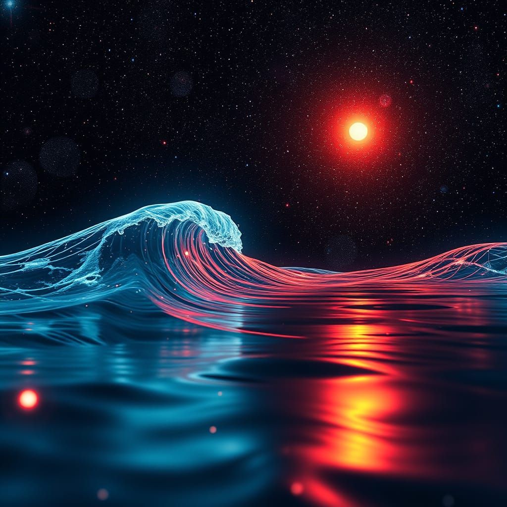 Quantum wave 1 by Itheereum Cybernetics, painting