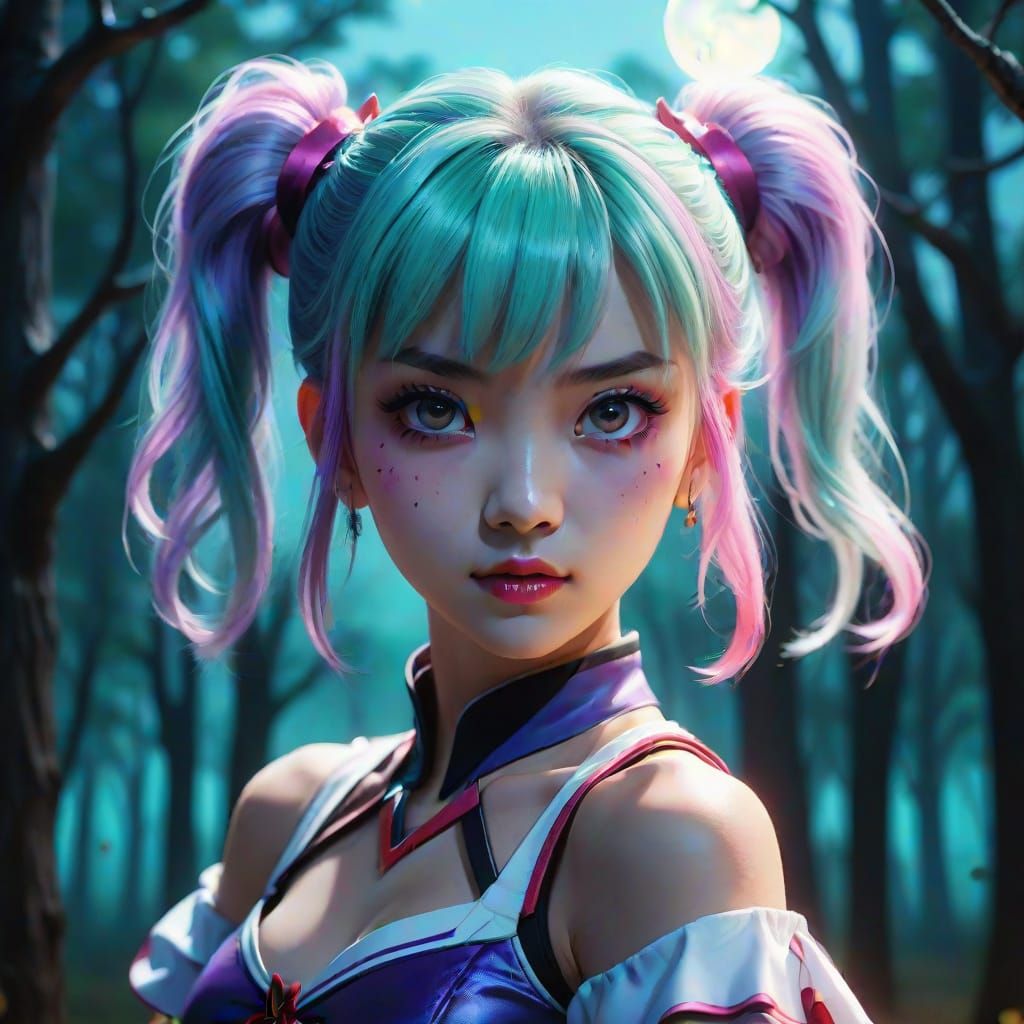 Pastel Vampire Slayer in Enchanted Forest