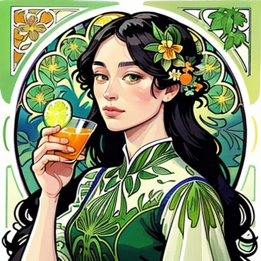 Healthy Immunity Blooms in Art Nouveau Whimsy