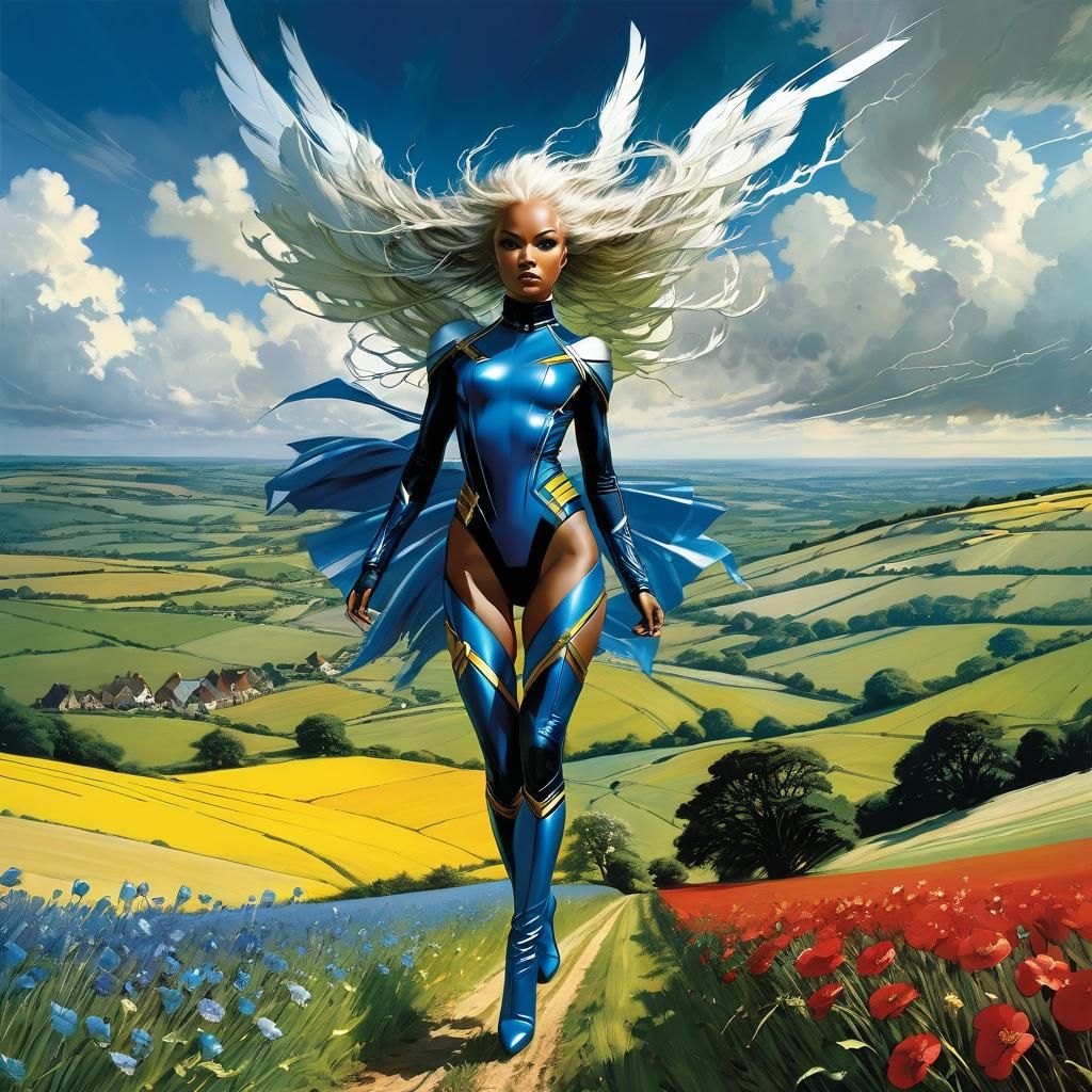 Storm Over England in Anime Style