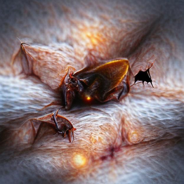 Hyperrealistic Bedbug and Bat in Saxon Switzerland