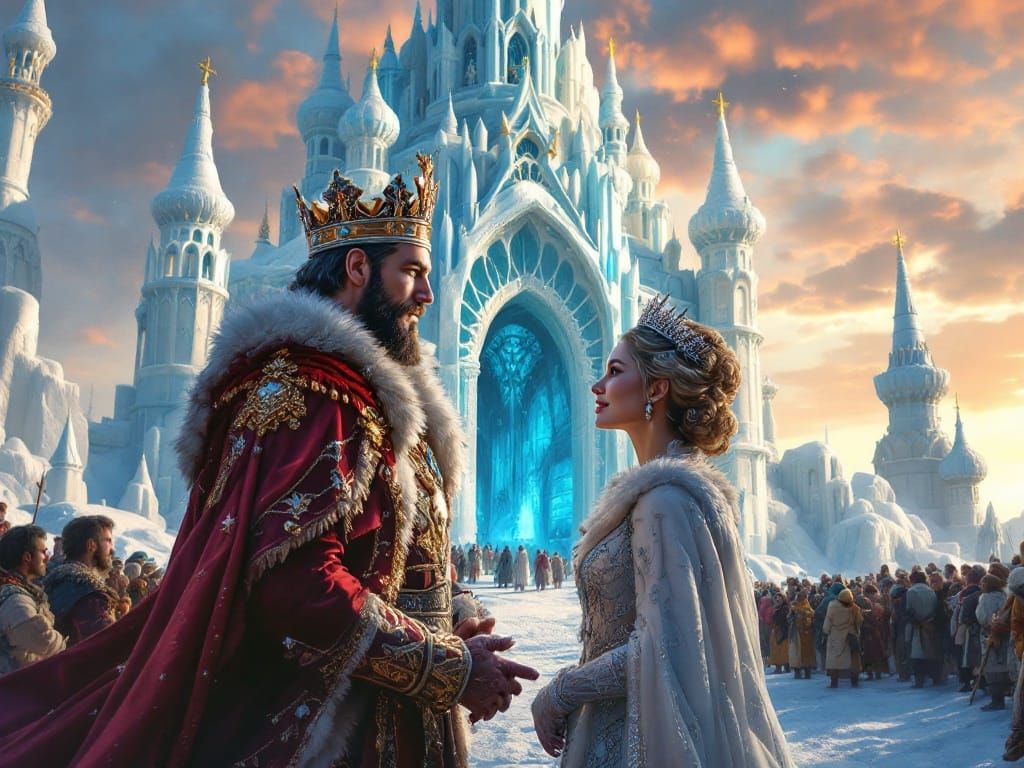 Royal Russian Ice Palace in Hyperrealistic Style
