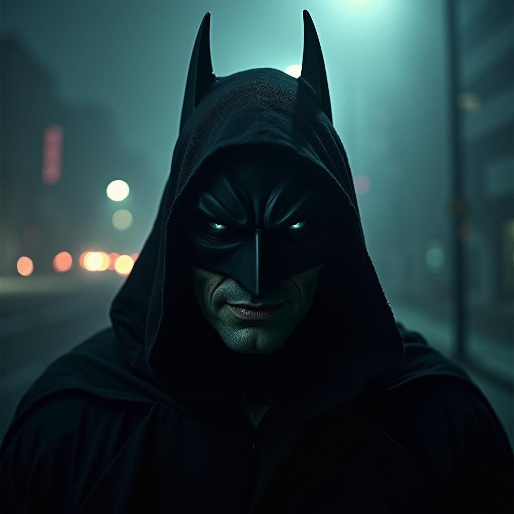 Ghostface as Dark Knight in Gotham City