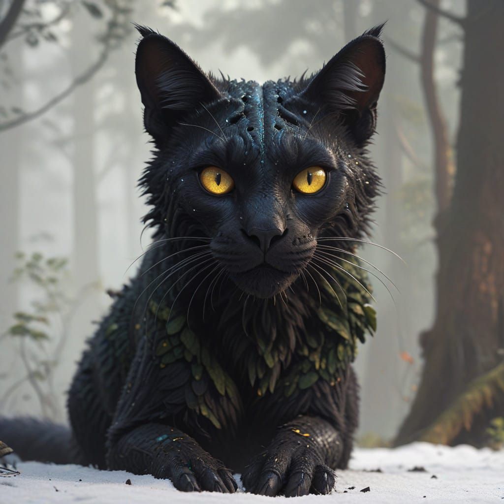 Majestic Jungle Alien in Emerald Scales