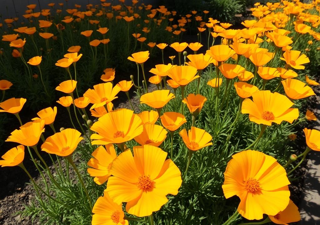 California Poppies with UV Patterns for Pollination