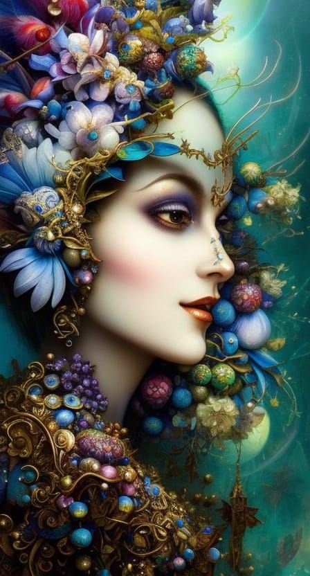 Blue Shroom Pixie Jester: A Fantasycore Masterpiece