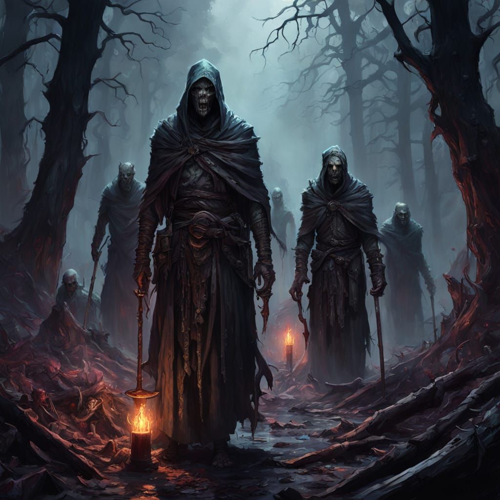 Undead Horde Emerges from the Dark Forest