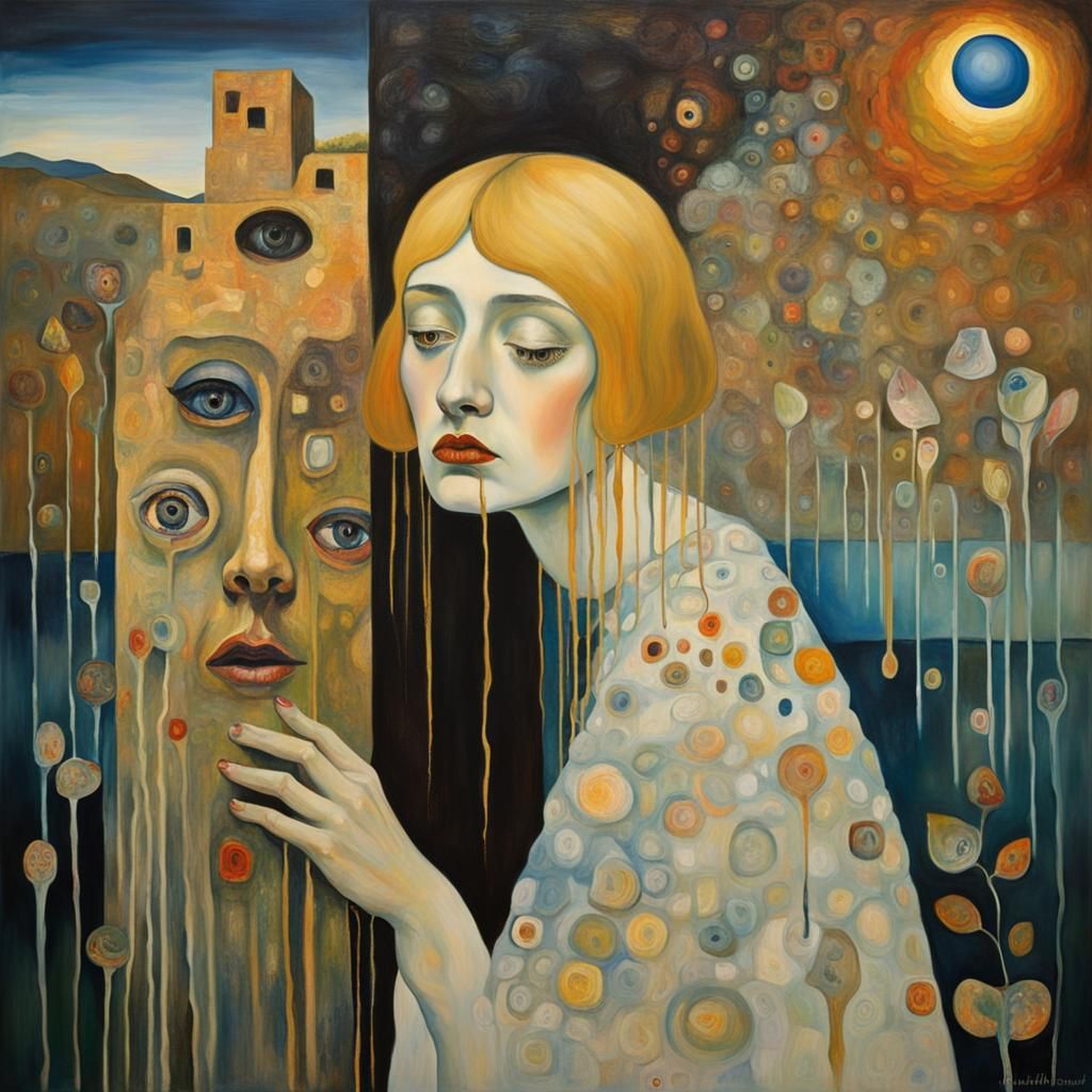 Lost Soul in Surreal Oil Painting