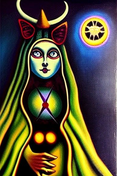 Hecate's Sinister Blessings as Oil Painting