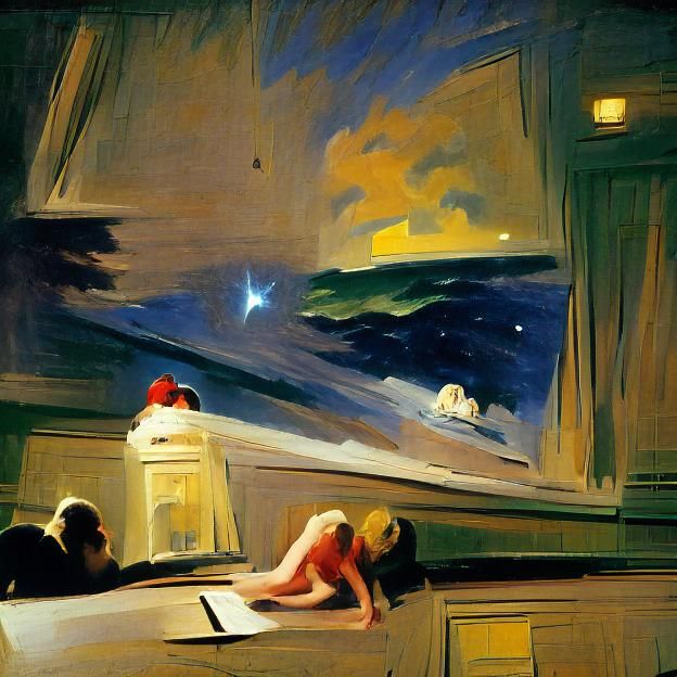 Birth of Stars in Hopper Style