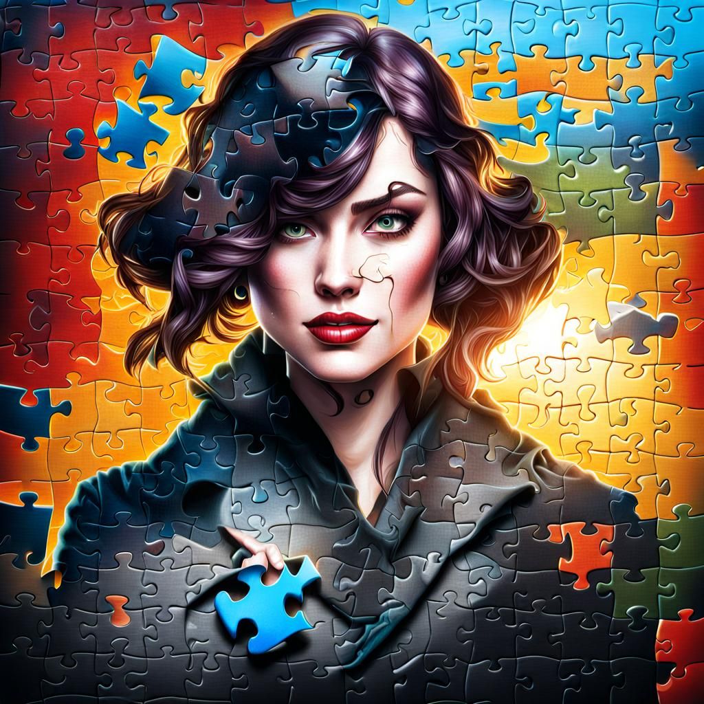 Completed Jigsaw Puzzle Generated by AI