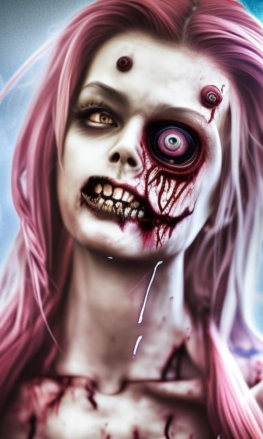Gorgeous Zombie Survivor Portrait in Realistic Style