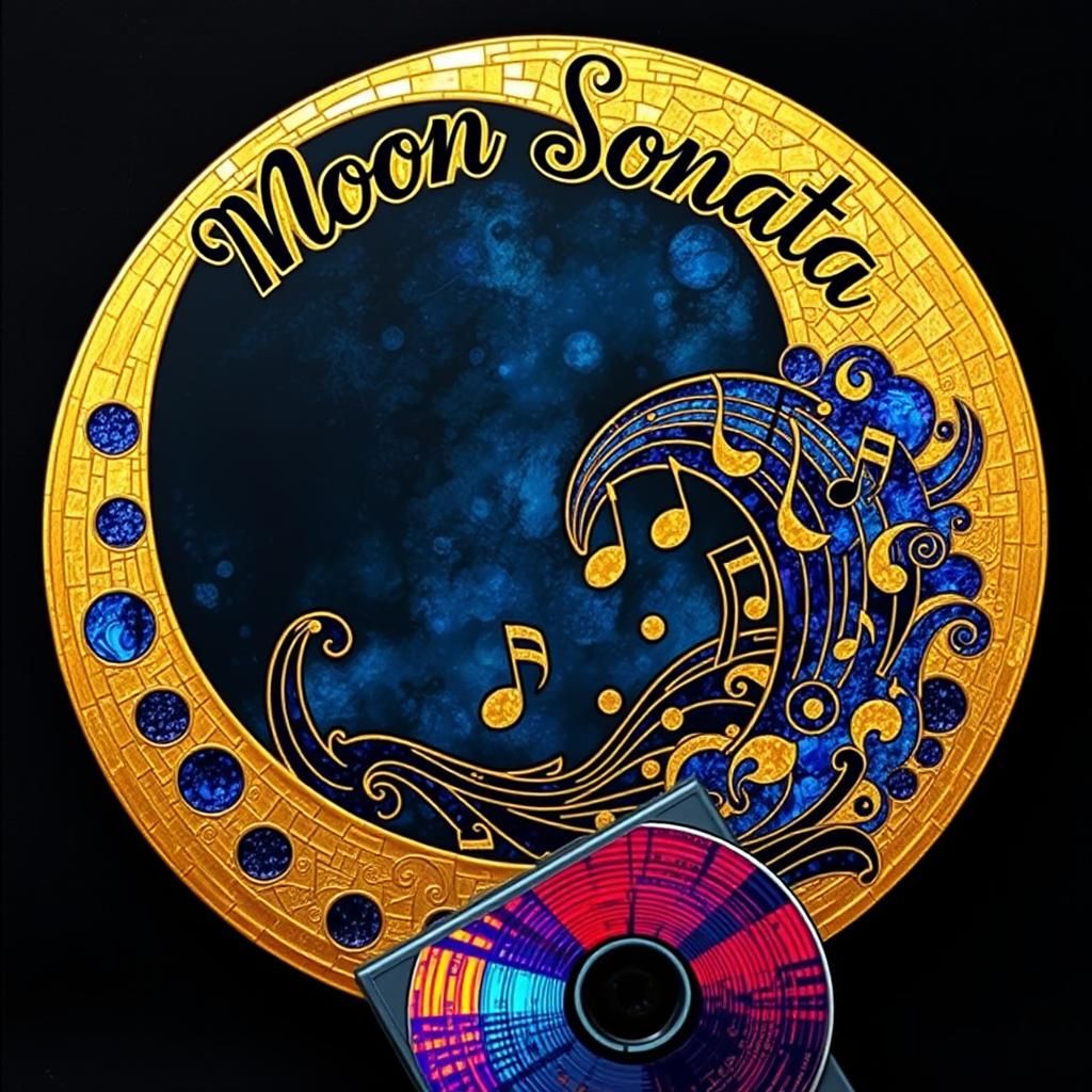 Kintsugi Moon Sonata in Art Nouveau Style