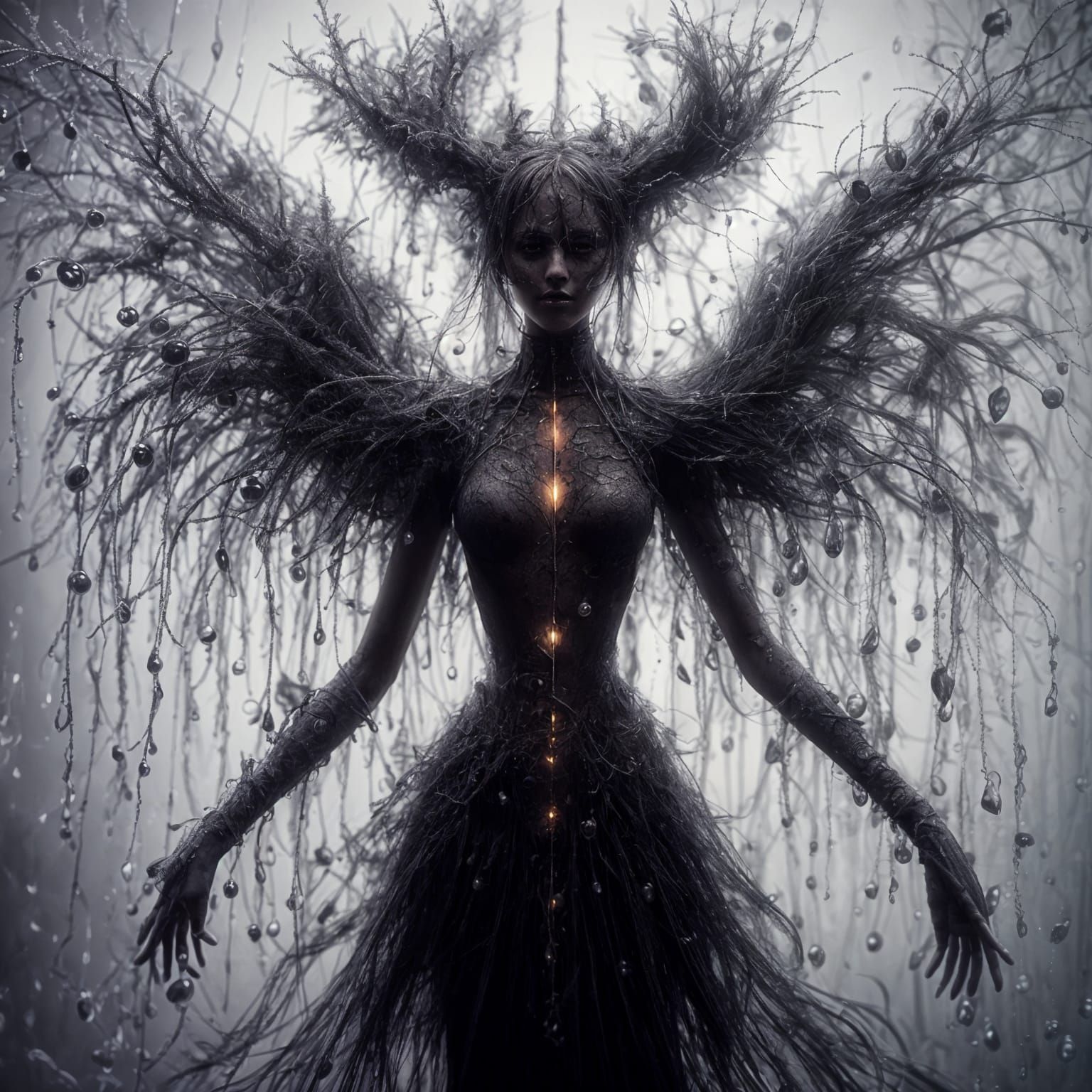 Mystical Runes Glow in Dark Environment