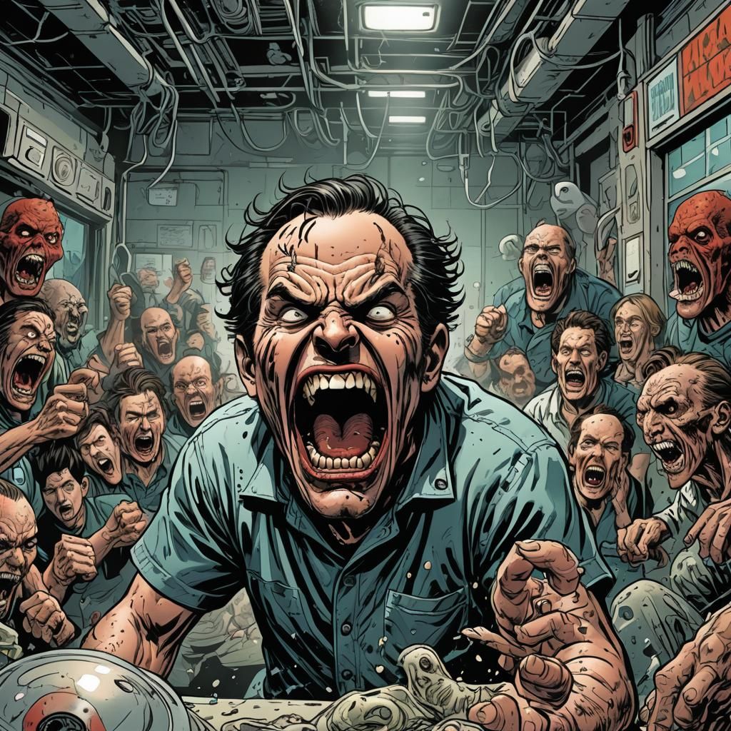 Chaotic Comic Art: Screaming Memories and Hospital Shocks