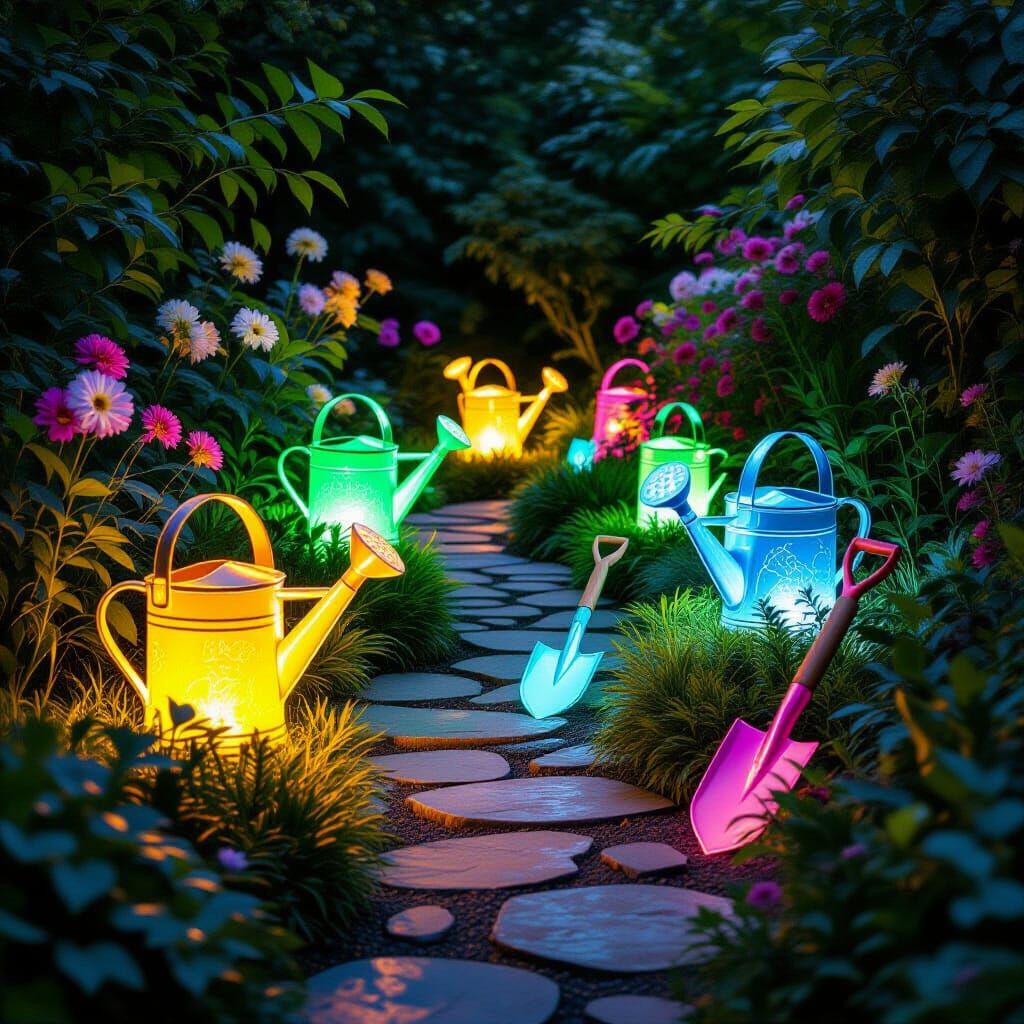 Enchanted Garden With Animated Tools