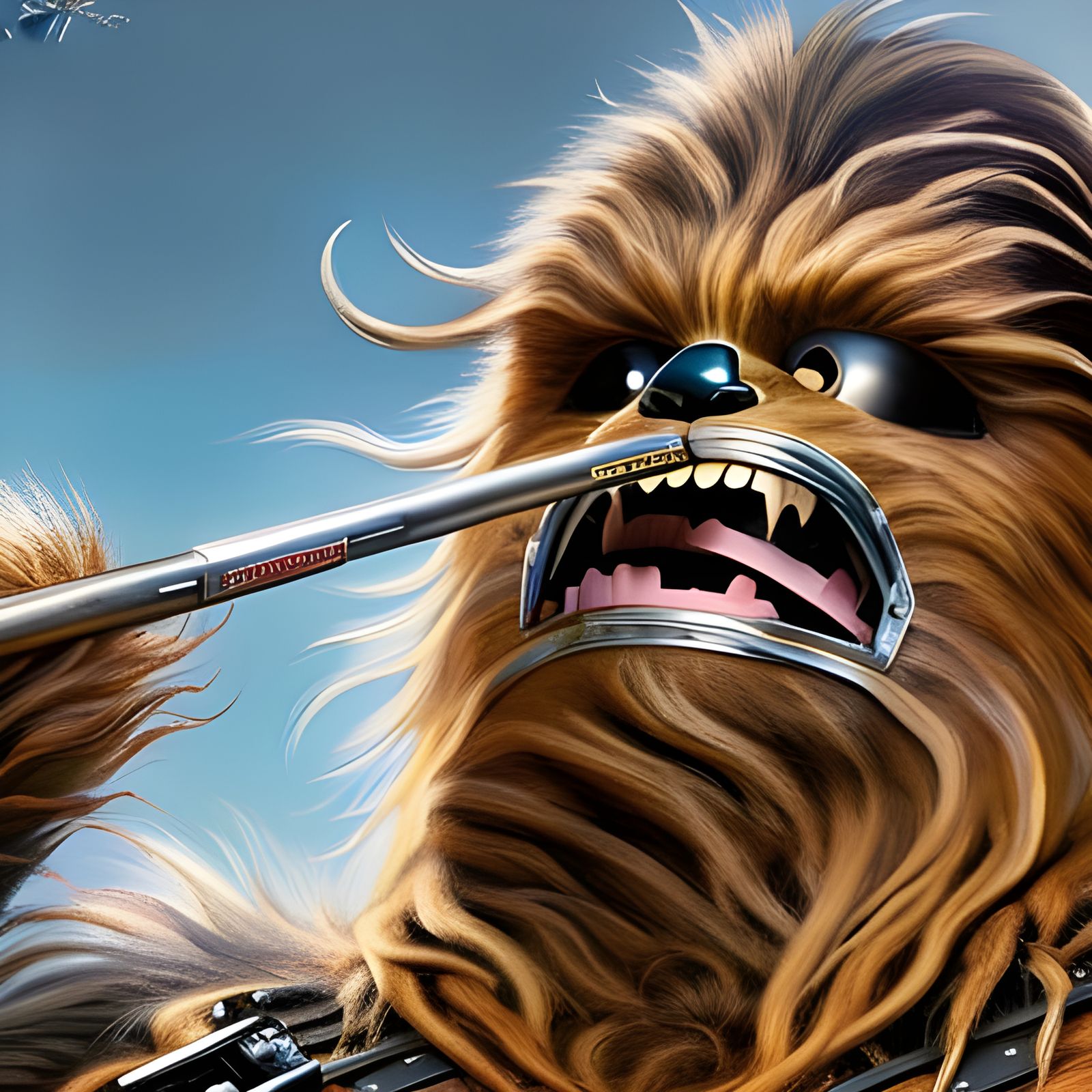 Chewbacca's Silly Sunny Day in Illustrative Style
