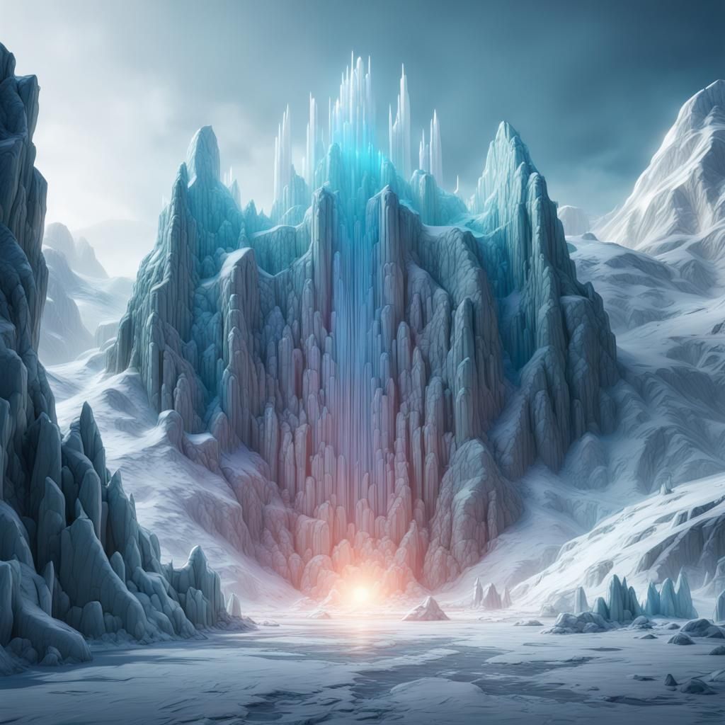 Fortress of Solitude in Ice and Snow