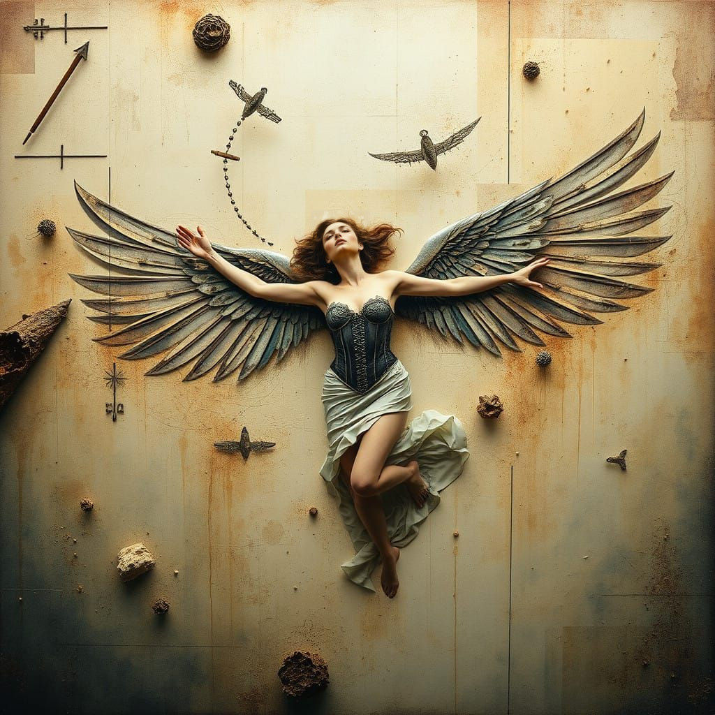 Ethereal Surrealist Angel in Harmony